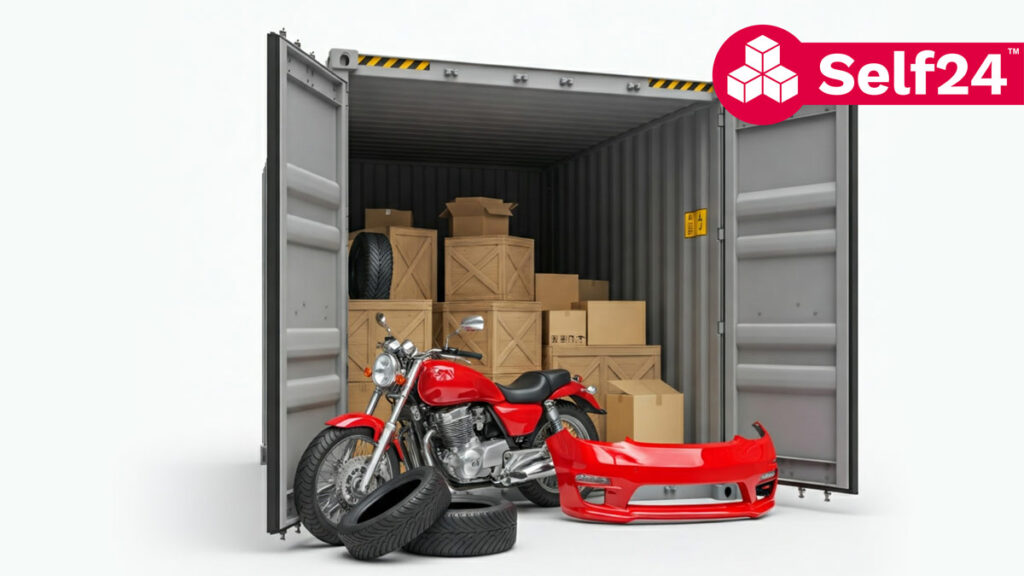 Magazyny Samoobsługowe Selfstorage Przykład Użycia - Części Motoryzacyjne Motocykl Opony